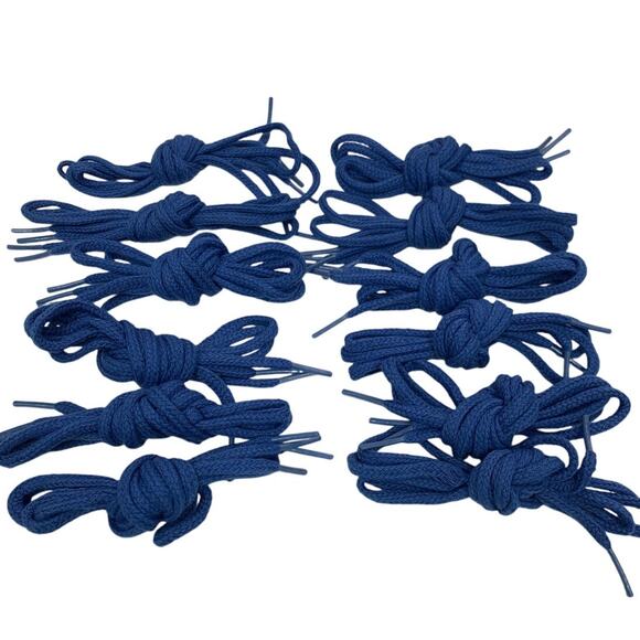 Lot of 12 Pairs New 36" Long Royal Blue Woven Casual Tennis Shoe Laces Shoelaces
